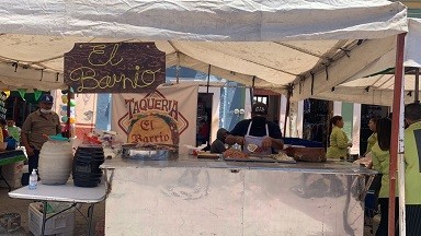 Gran variedad de tacos en la feria celebrada en San Diego de la Unión