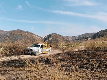 Extinguen el incendio en la sierra Negra registrada entre Campuzano y La Sauceda