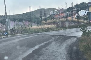 Gran zanja en subida al cerro del Cuarto
